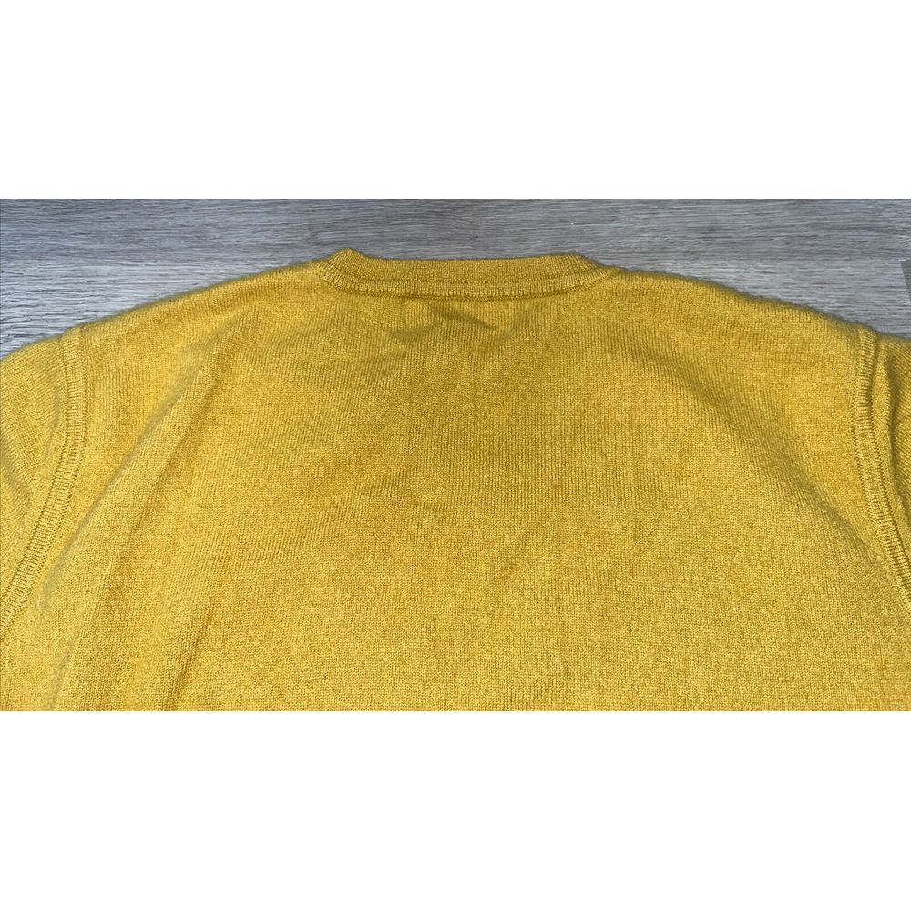 Banana Republic Todd & Duncan 100% Scottish Cashmere Yellow Sweater Mens Size XL - Picture 11 of 11